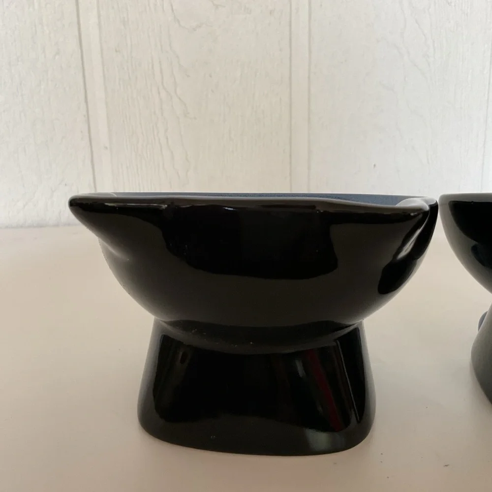 Nihow Slanted Elevated Cat Bowls Set of Two NWOT